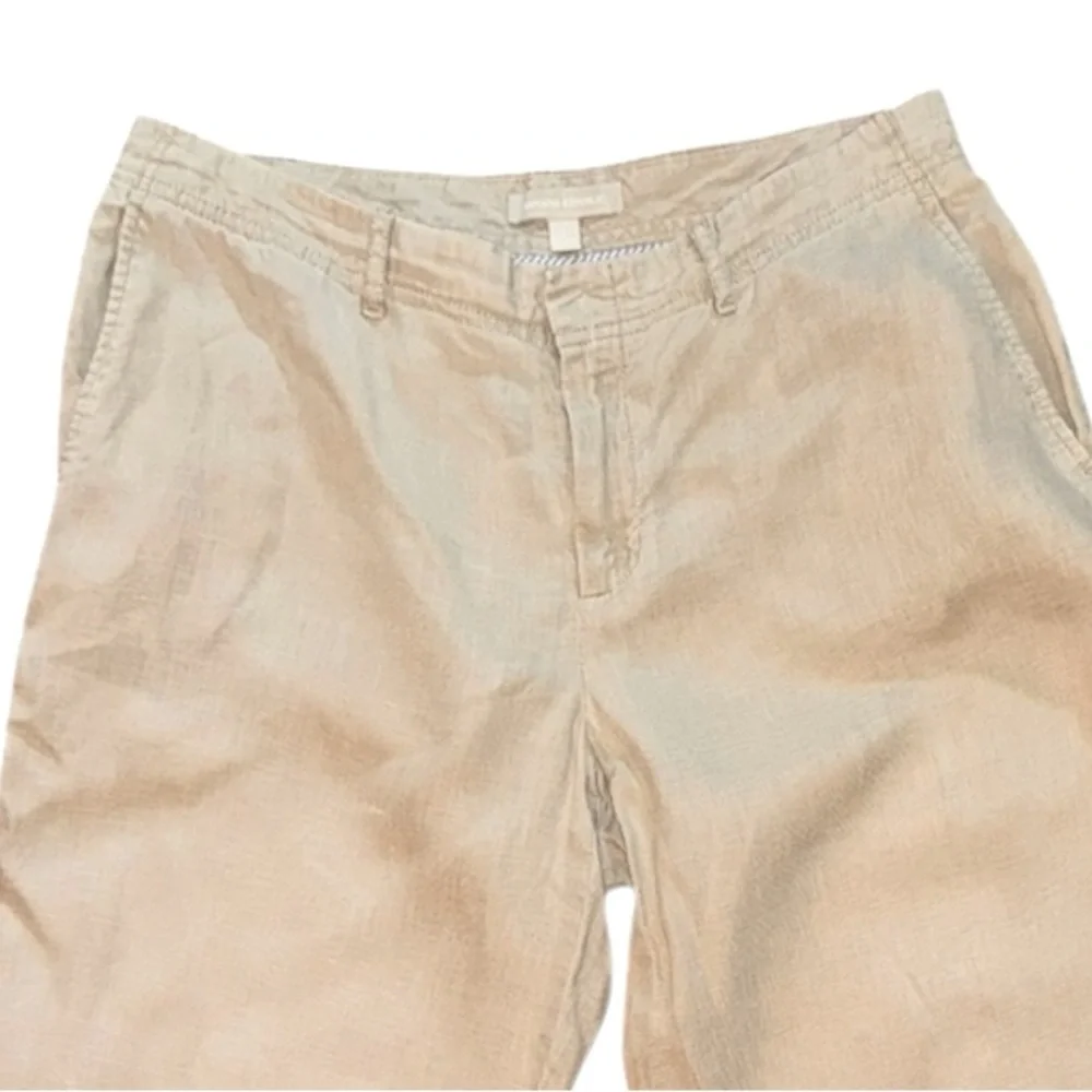 BANANA REPUBLIC Women’s Linen Trousers With Raw Hem Size 8 - Picture 3 of 7